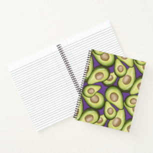 Carnet Motif Vegan Avocado frais et gourmand