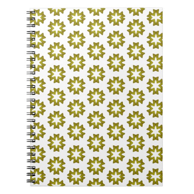 Carnet Motif Vert Olive (Devant)
