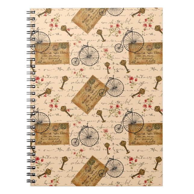 Carnet motif vintage (Devant)