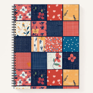 Carnet Motif vintage à écailles florales (2)