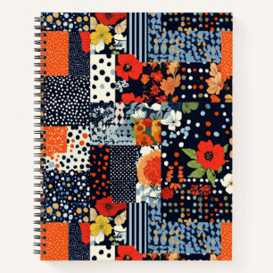 Carnet Motif vintage à écailles florales (3)