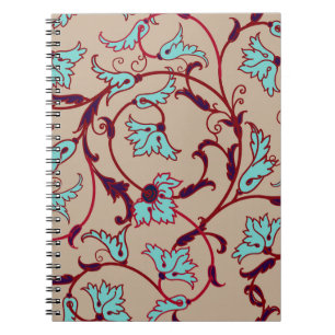 Carnet motif vintage à texture florale. Motif,