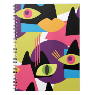 Carnet Motif Vintage abstrait sans faille avec sh abstrai