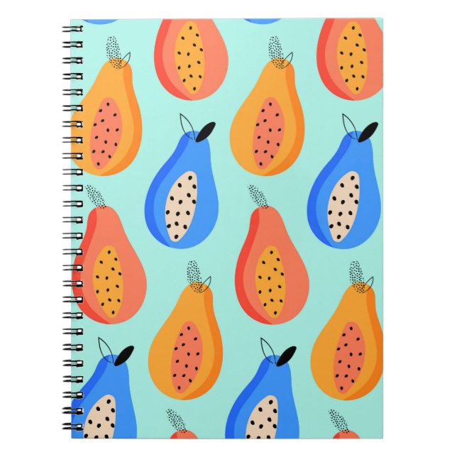 Carnet motif vintage. De mignons agrumes d'été. illustr (Devant)