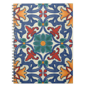 Carnet Motif Vintage de mosaïque d'Azulejos