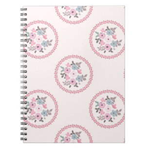 Carnet motif vintage de sac à dos en petites fleurs. Mill
