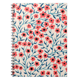 Carnet motif vintage fleuri sans couture avec fleur abstr