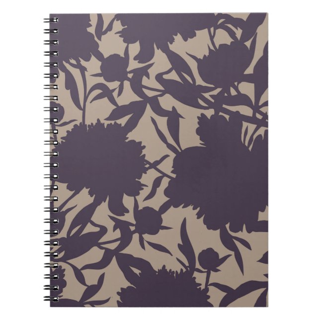 Carnet motif vintage fleuri sans couture. Silhouettes fab (Devant)