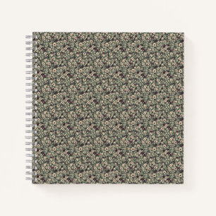 Carnet Motif vintage floral fleuri des années 1940 en tem