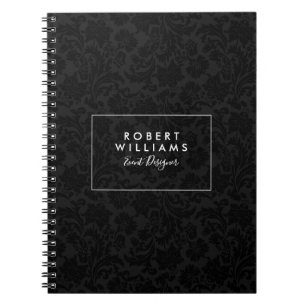 Carnet Motif Vintage noir et gris