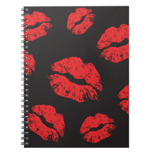 Carnet motif vintage rouge transparent sur arrière - pla
