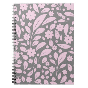 Carnet motif vintage sans couture avec fleurs roses et le