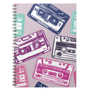 Carnet motif vintage sans couture dessiné à la main avec