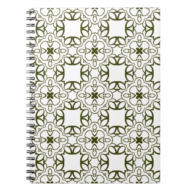 Carnet motif vintage sans couture ornementale. abstrait,  (Devant)