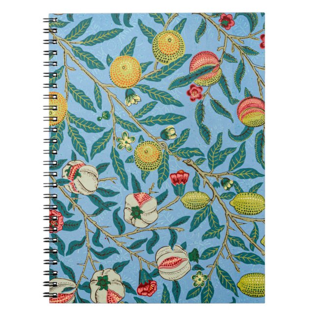 Carnet Motif vintage William Morris "Four Fruits" (Devant)