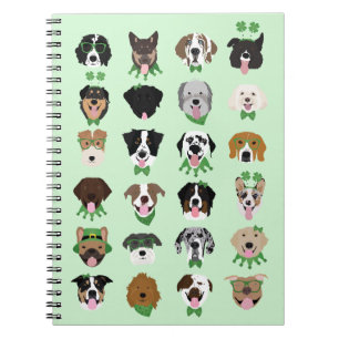 Carnet Motif visage de chien st patrick