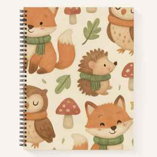 Carnet Motif Whimsical Woodland Animaux