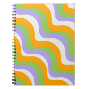Carnet Motif Y2k Abstrait de la couche Super d'onde rétro