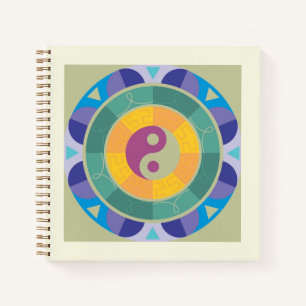 Carnet Motif Yin Yang Coloré