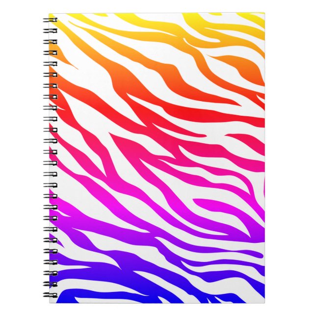 Carnet Motif Zebra Multicoloured Skin Stripes-22164 (Devant)