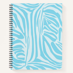 Carnet Motif Zèbre Bleu