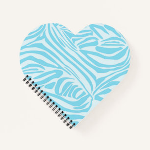 Carnet Motif Zèbre Bleu