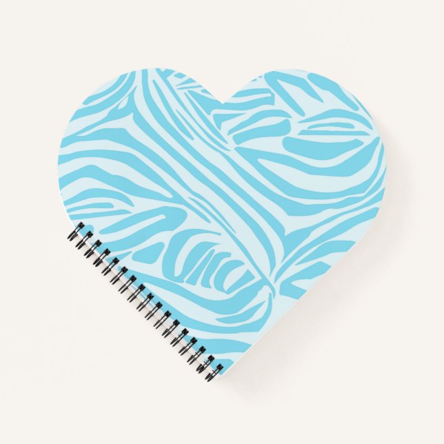 Carnet Motif Zèbre Bleu (Devant)