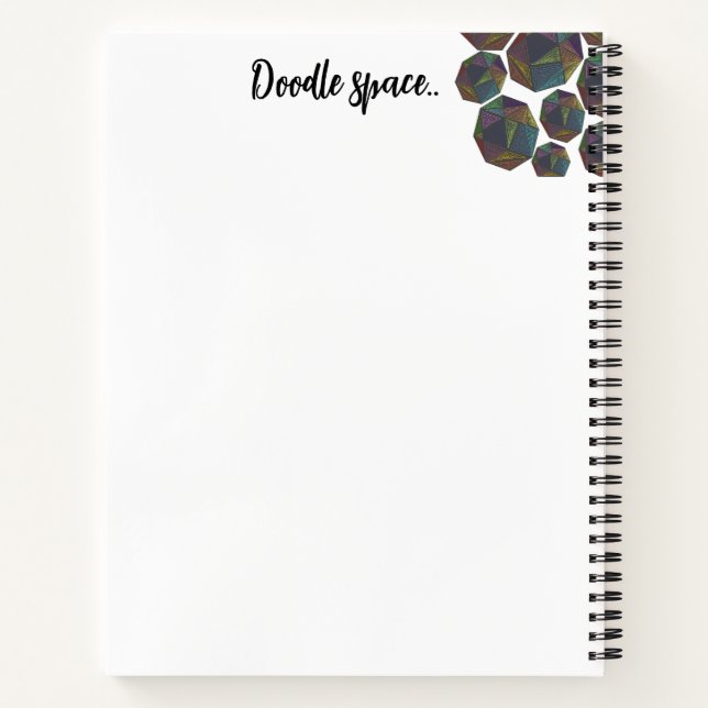 Carnet motif zentangle bizarre (Dos)