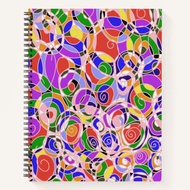 Carnet Motifs abstraits de couleur pastel (Devant)