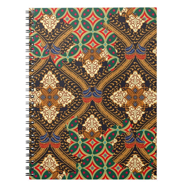 Carnet motifs batik indonésiens avec plan très distinctif (Devant)