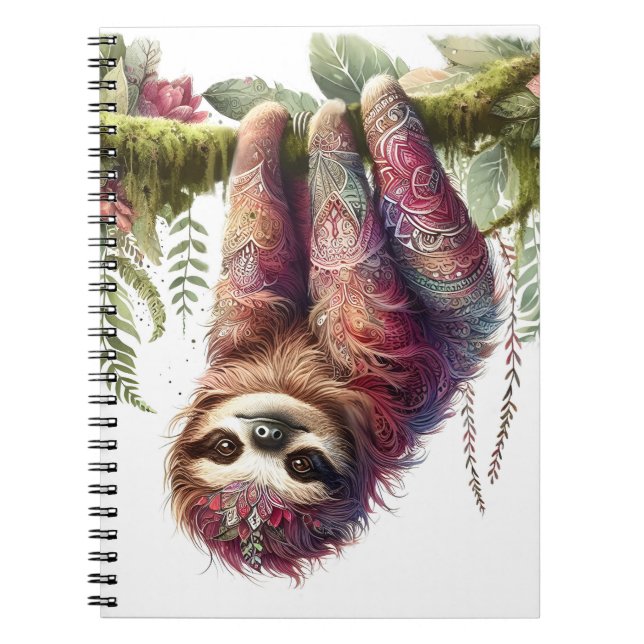 Carnet Motifs de la nature - Jungle Sloth (Devant)