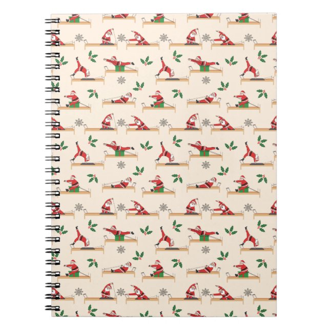 Carnet Motifs de Noël sans couture Pilates Reformer Santa (Devant)