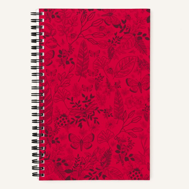 Carnet Motifs rojo - Cuaderno personalizado/Personalized  (Recto)