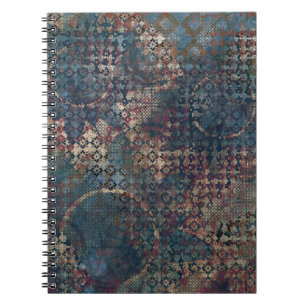 Carnet Motifs sales avec le patchwork malpropre des