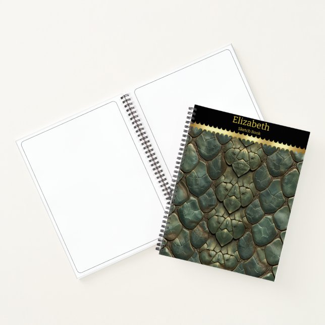 Carnet Motifs vibrants et complexes de peau de serpent (Intérieur)