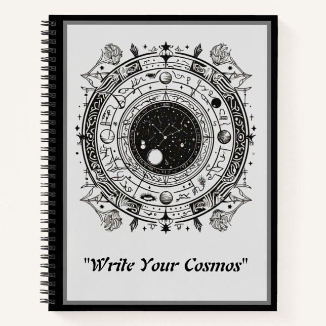 Carnet Motifs zodiaques : Conception céleste complexe (Devant)