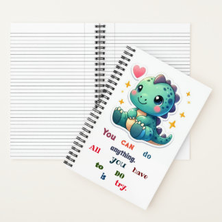 Carnet motivation Dino mignon