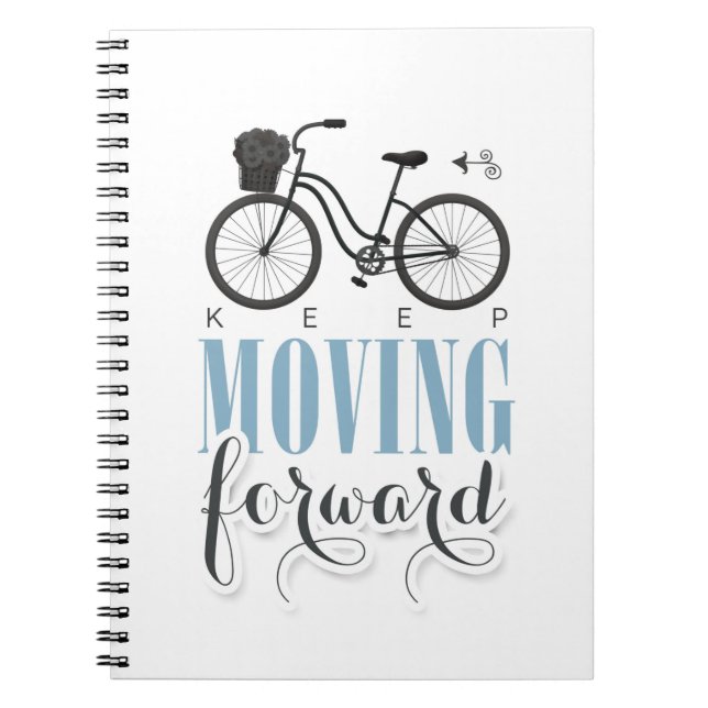 Carnet Motivation mignonne continuer à avancer avec le vé (Devant)