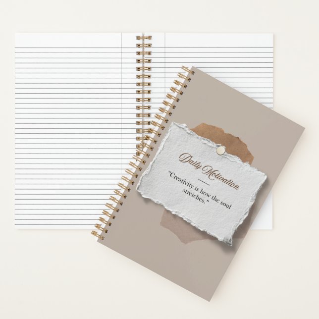 Carnet Motivation Quotidienne Moderne Brume de Mocha Doux (À l'intérieur)
