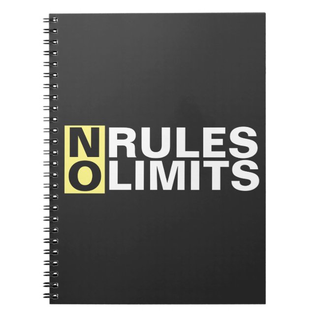 Carnet Motiver Pas De Règles Pas De Limites (Devant)