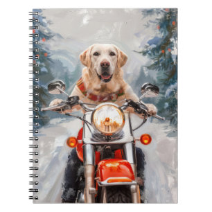 Carnet Moto à chiens Labrador Noël