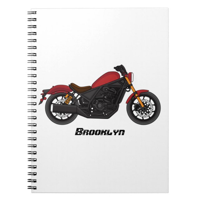 Carnet moto de style croiseur cool (Devant)