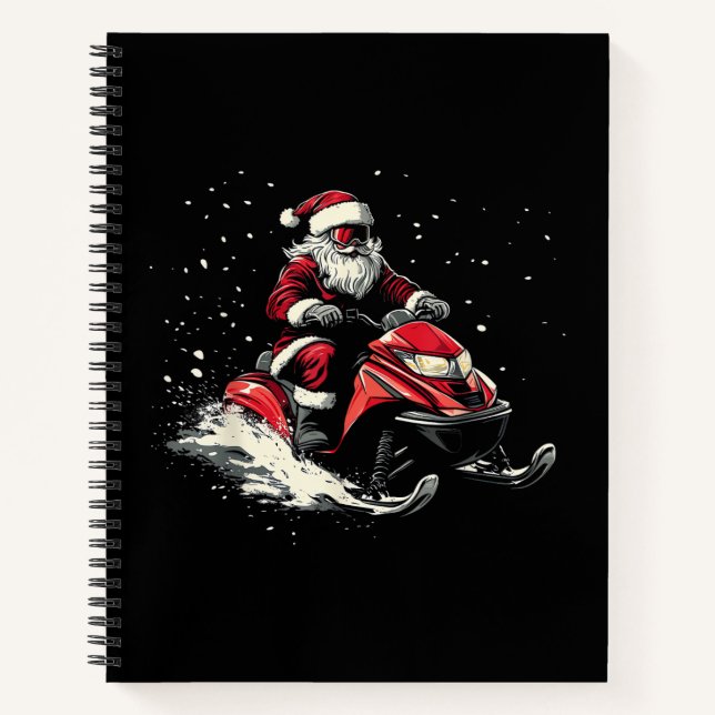 Carnet Motoneige de Père Noël Motor Sled Funny Noël (Devant)