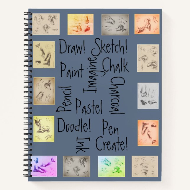 Carnet Mots D'Art Inspirant Dessins Antiques (Devant)