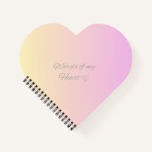 "mots de mon cœur",Cahier à reliure spirale