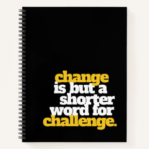 Carnet Mots Inspirants Changement et Défi