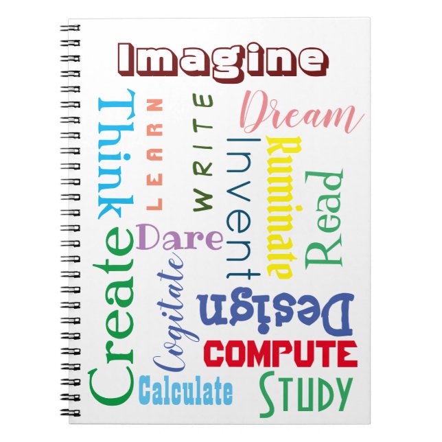 Carnet Mots Inspirants Étudiants Colorés (Devant)