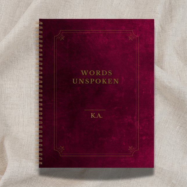 Carnet Mots Tuetés – Aspect Cuir Marron Doré (Créateur téléchargé)