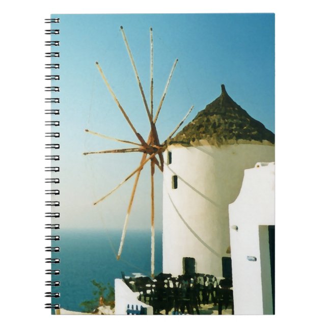 Carnet Moulin à vent de Santorin, Grèce (Devant)