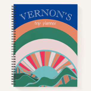 Carnet Mountain Sun Bright Travel Trier Planificateur